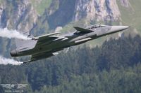 Der JAS-39 Gripen zeigte eine eindrückliche Vorführung Der JAS-39 Gripen zeigte eine eindrückliche Vorführung