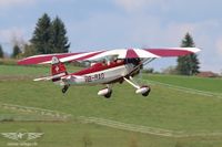 Die Morane-Saulnier MS-317 der AMPA aus Lausanne startet zur Vorführung Die Morane-Saulnier MS-317 der AMPA aus Lausanne startet zur Vorführung