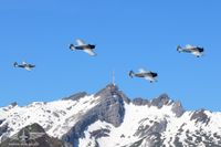 Die Junkers-Formation vor der eindrücklichen Kulisse des Säntis Die Junkers-Formation vor der eindrücklichen Kulisse des Säntis